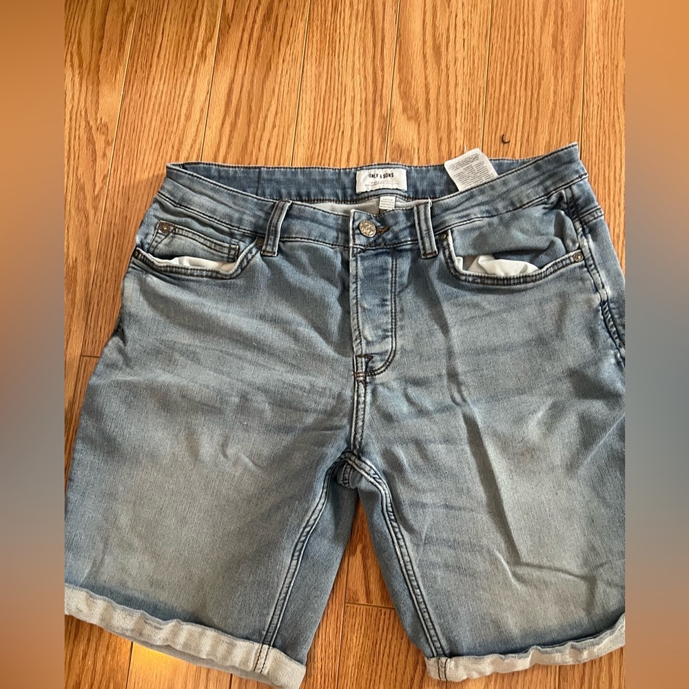 ONLY & SONS Light Blue Jean Shorts